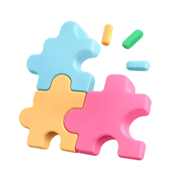 Illustration of jigsaw puzzle pieces connecting together, symbolising community, intersectionality, and diverse identities coming together