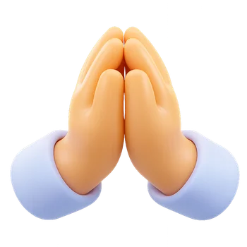 Illustration of praying hands, representing faith and spirituality