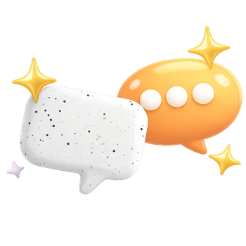 Illustration of two speech bubbles overlaid on each other to represent social interactions